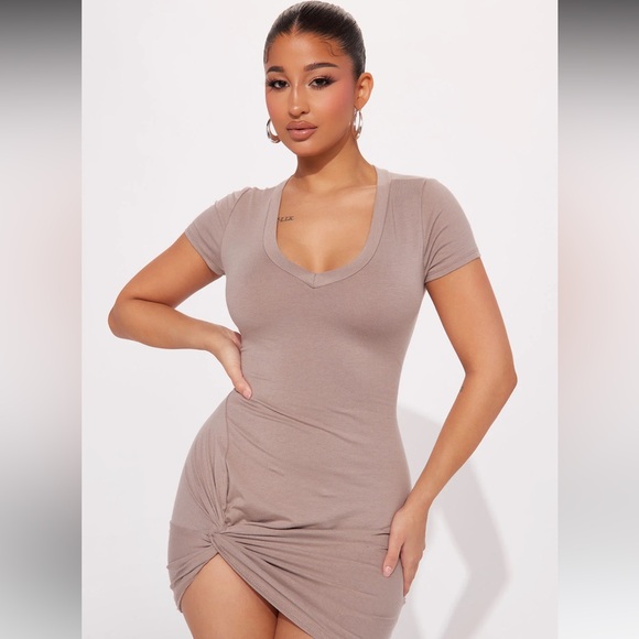 Fashion Nova Dresses & Skirts - Fashion Nova Brown Mini Dress